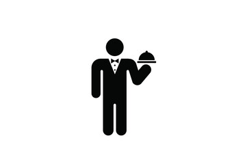 シンプルなウェイターのアイコン