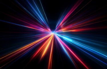 Obraz premium Abstract background with colorful lines radiating outward from the center.