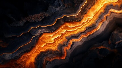 Obraz premium Stunning Geological Illustration of Mineral Formation