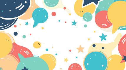 Talking Bubbles theme frame vector design art