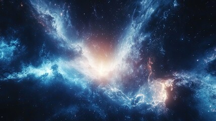 Obraz premium A Celestial Tapestry of Nebulae and Stars in Deep Space