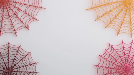 Halloween Spider Web Decoration on White Background  Festive  Scary  Spooky  Party  Octobe