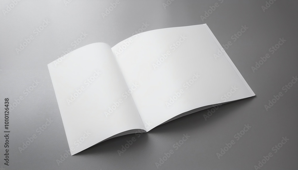 Aufkleber a blank open notebook on a simple surface, inviting creativity and ideas.