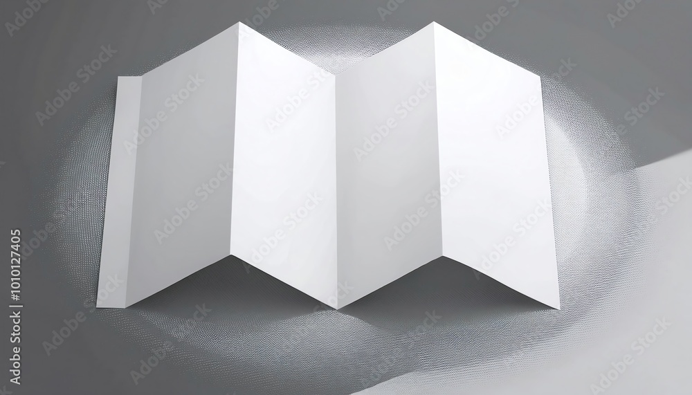 Aufkleber a simple, folded white paper displaying a minimalist design against a textured background, creating 