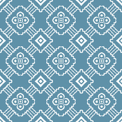 Flower Pattern Ethnic Geometric native tribal boho motif aztec textile fabric carpet mandalas African