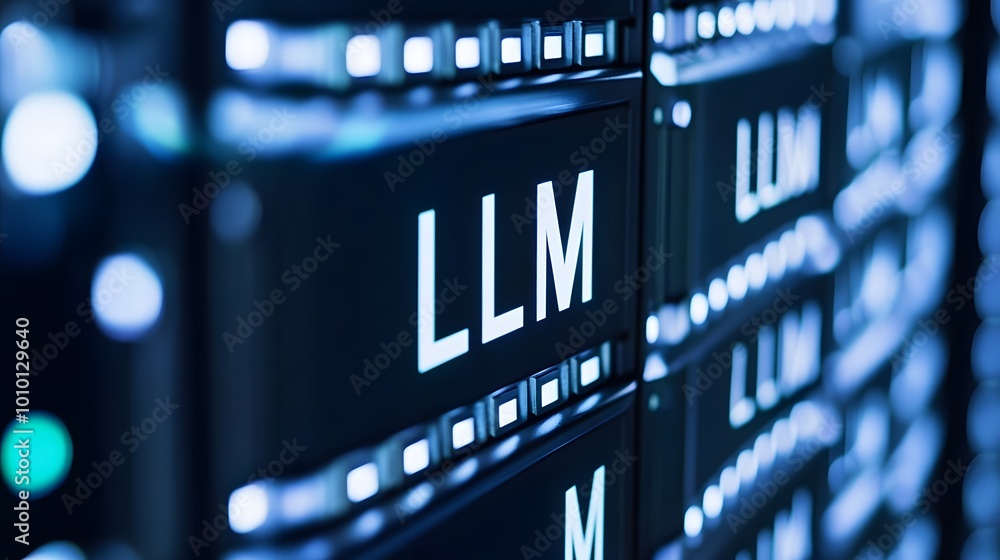 Poster close-up of a server rack with 