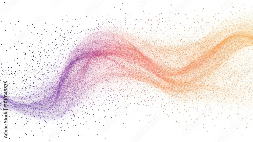 Aufkleber abstract colorful wave with particles in motion