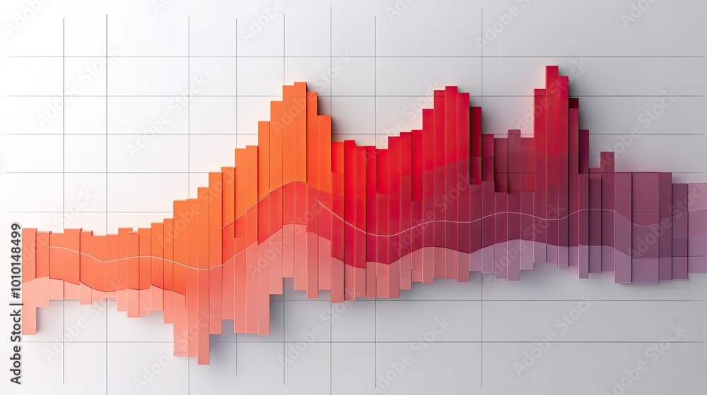 Poster modern data visualization with colorful graph elements