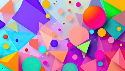 Colorful geometric shape background wallpaper