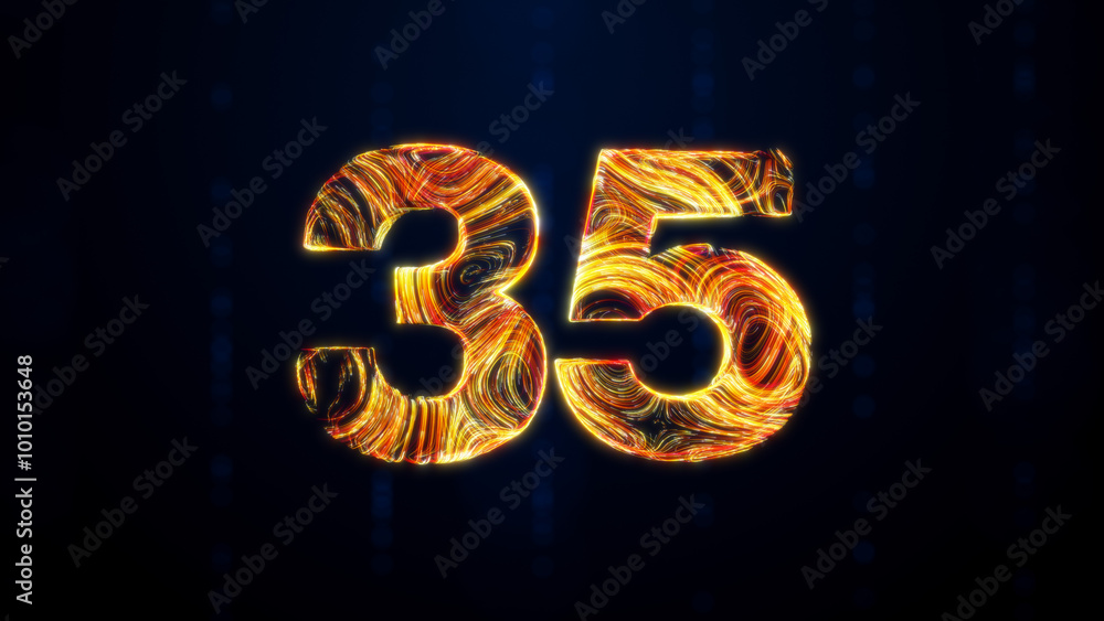 Poster a glowing 