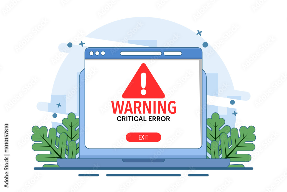 Poster warning signs and symbols concept, danger and warning signs, attention, system error, website is tem