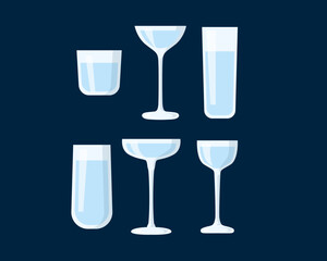 water glass icon. vector illustration