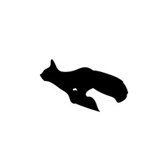 squirrel silhouette icon vector illustration