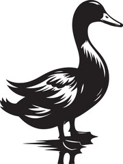 Unique Duck Silhouette Art Illustrations for Creative Projects