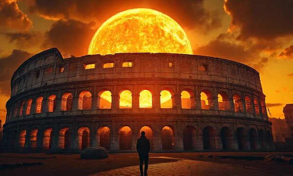 sunlight on the walls of rome