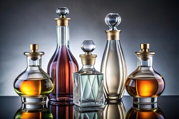 Exquisite glass bottles for beverages, perfumes, and aromatherapy