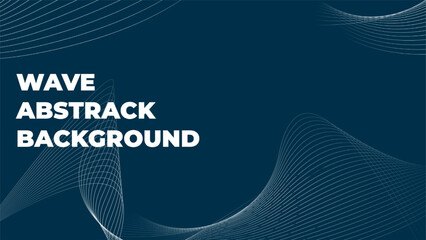 A dark green abstract vector background of waves.