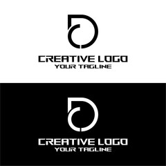 Fototapeta premium creative letter logo dc desain vektors