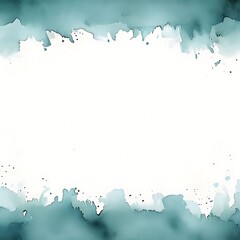 Obraz premium Abstract watercolor frame with teal edges