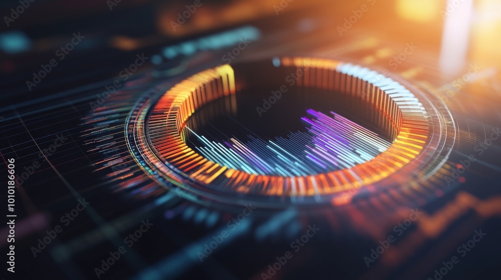 Poster abstract digital visualization of data patterns