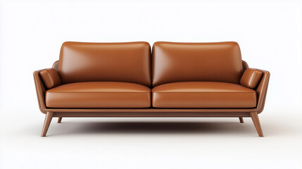 Modern Leather Sofa in Minimalist Interiors