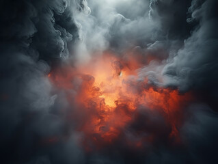 Outstanding View of apocalyptic dark stormy clouds
