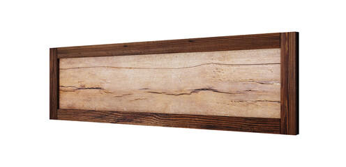 Wooden Sign Isolated on Transparent Background