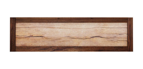 Wooden Sign Isolated on Transparent Background