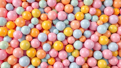 Obraz premium Colorful Shiny Pastel Balls Background Texture
