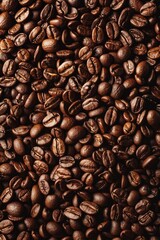 Fototapeta premium elegant coffee beans poster, warm, realistic photography 