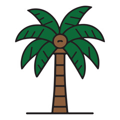 palm tree icon vector art illustration.