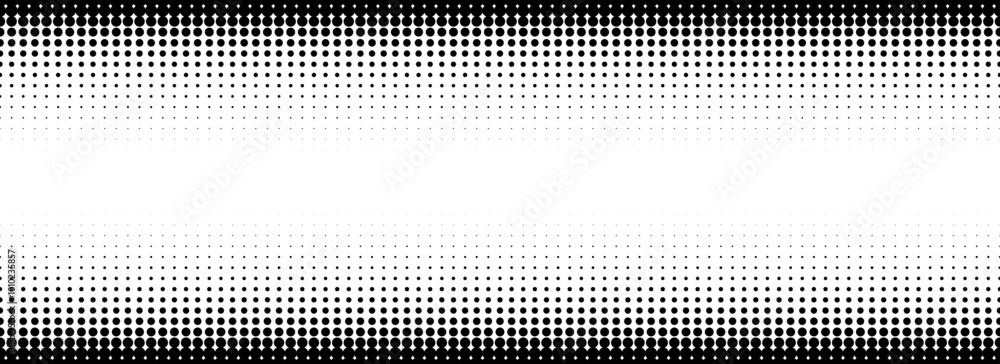 Aufkleber dotted halftone gradient texture. fading polka dot background. repeated dots gradation pattern. blac