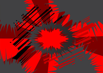 Cartoon red and black background, comic book backdrop. Retro vector comics pop art design.