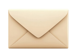 Beige envelope illustration isolated on transparent background