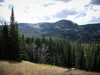 View of Madison Mountains near Big Sky Montana in summer