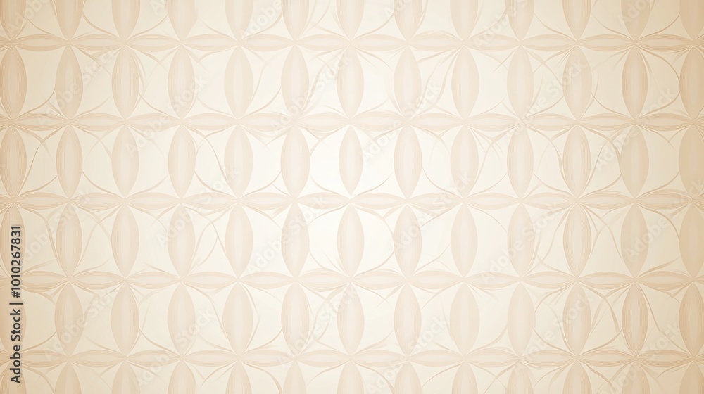 Poster a seamless pattern featuring a light beige background with overlapping oval shapes, creating a subtl