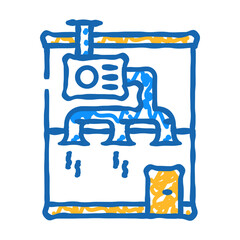 air exchange ventilation doodle icon sketch vector. air exchange ventilation sign. isolated symbol illustration