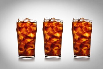 Tasty sweet iced coffee beverages drinks