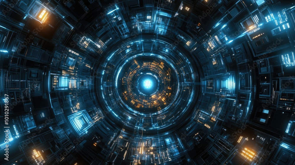 Aufkleber Technological abstract concept backgrounds