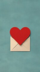 Obraz premium Heart-shaped feedback notification hovering near a clean interface, flat design, close-up, engagement symbolized.