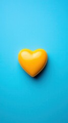 Fototapeta premium Floating heart emoji near a feedback message, minimalist style, close-up, promoting positive engagement.