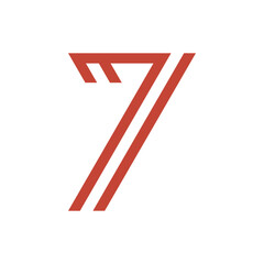 Monogram 7. Number 7. Number 7 design logo. Monogram letter mark 7 logo design. Monogram design vector logo. Monogram number 7 logo design. Simple number 7 monogram. Monogram 7 design logo.