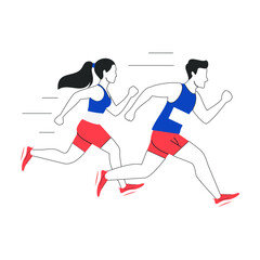 Obraz premium running element design template 