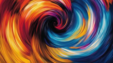 Vibrant swirls of color in abstract art