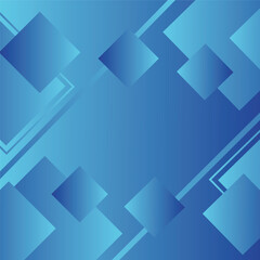 Obraz premium Blue and trendy rectangle shape abstract background. Futuristic digital hi-technology banner background seamless pattern