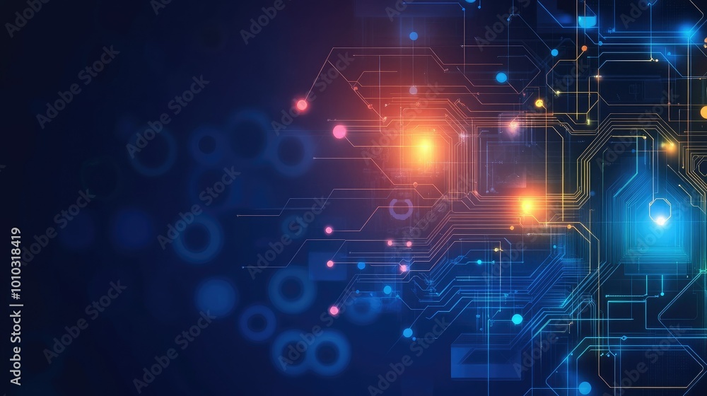 Poster technological abstract concept backgrounds