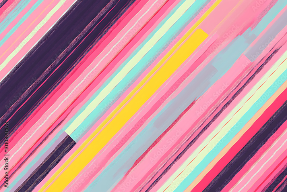 Poster simple seamless pattern of colorful diagonal stripes