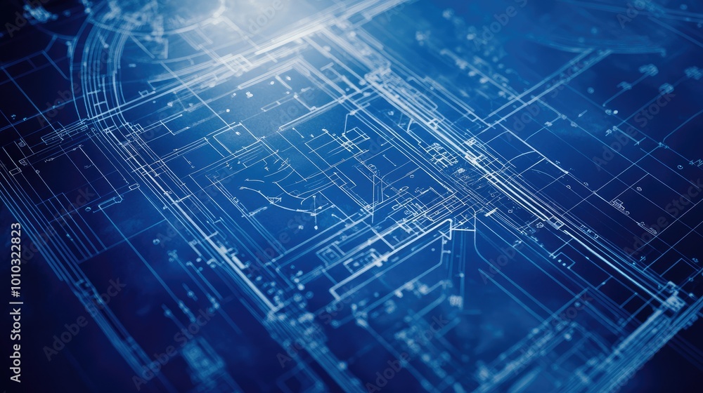 Aufkleber technical blueprints in abstract innovation