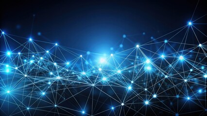 Fototapeta premium Abstract modern network connection on dark background network concept , technology, communication, digital