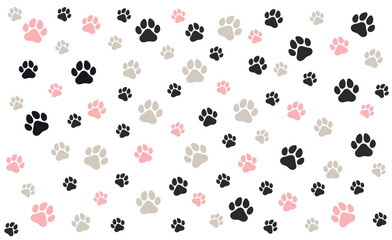 Paw pattern background. printable